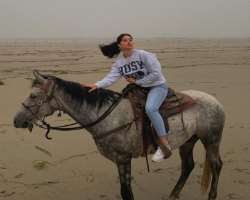 Hesri is also trained in horse riding.